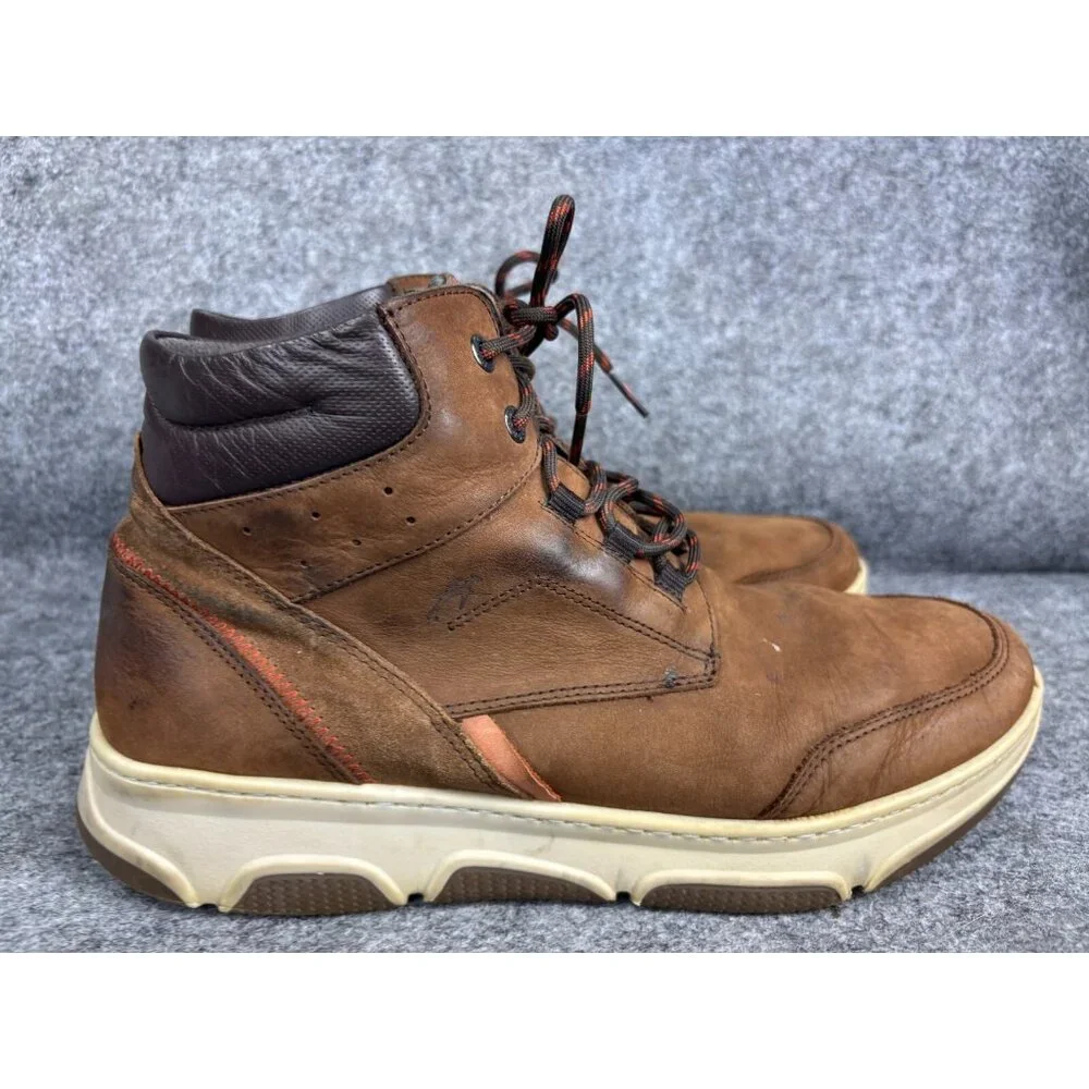 Fluchos Bonny Boots‎ Men's EU 44 Brown Leather Lace Up Ankle